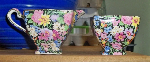 Royal Winton Grimwades Chintz Balmoral Creamer & Sugar