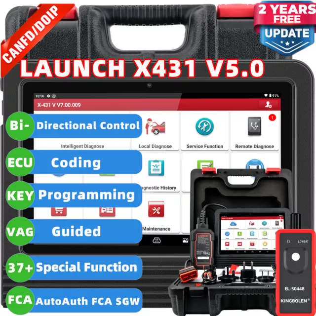 LAUNCH X431 PRO V5.0 Car Diagnostic Scanner Tool Bidirectional Key Coding TPMS