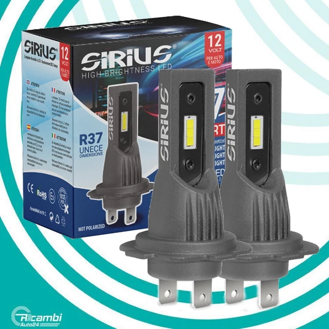 Kit 2 Fari LED Sirius H7 Short - 6000K, Chip Seoul CSP, 12V - Foto 2