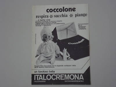 advertising Pubblicità 1974 BAMBOLA ITALOCREMONA CHICCO e CHICCA 