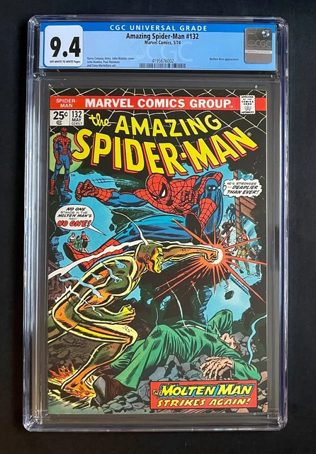 Amazing Spiderman #132 CGC 9.4 Molten Man Spidey Marvel 1974 Comics
