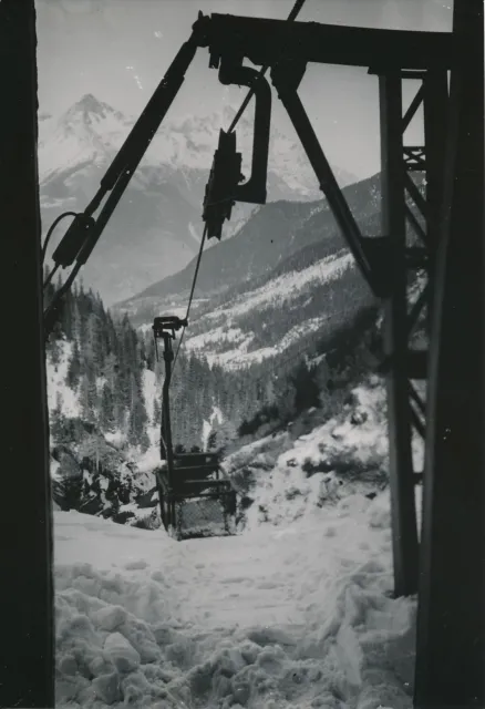 FRÉJUS c. 1950 - Le Téléphérique "du Lavoir" Savoie DIV 4952