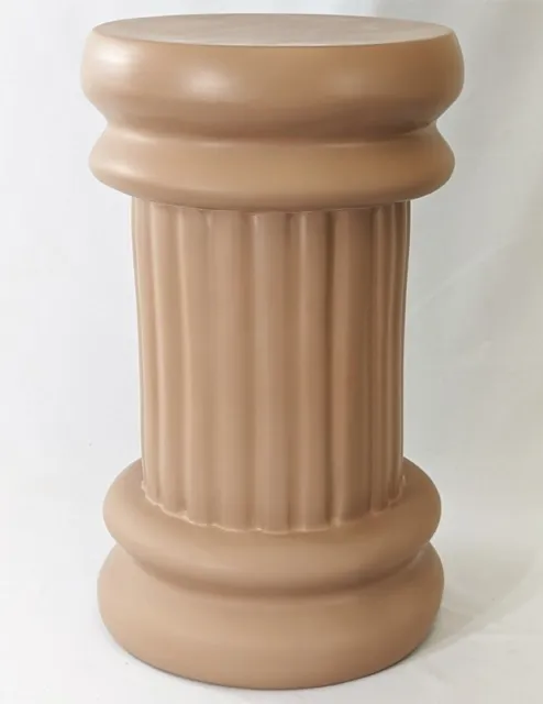 MA-071 Dark Tan Beige Roman Column Pedestal Base Chair for Sitting Mannequins