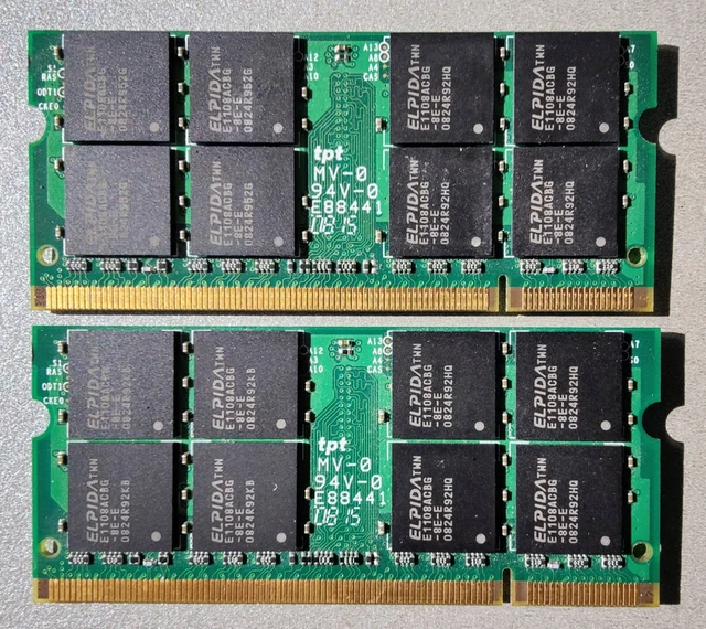 Barrette mémoire pour pc portable ou pc de bureau