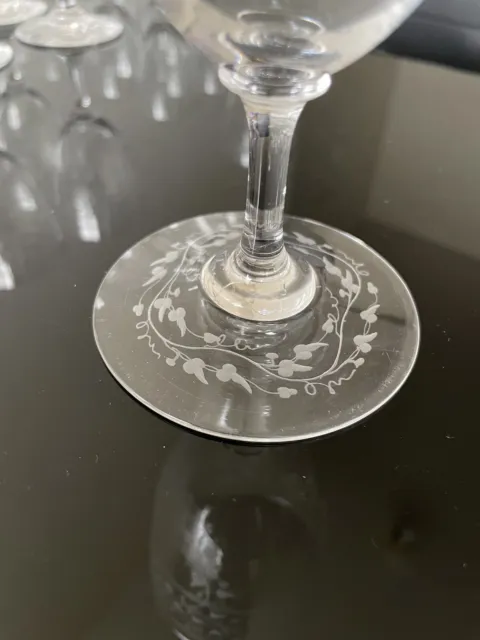 ancien service de verres en cristal grave baccarat st louis XIXe siècle 5