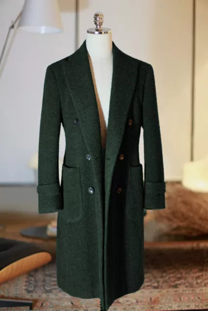 Formal Navy Men Suits Overcoat Thick Wool Long Coat Men Jacket Double Breasted