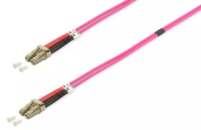 LWL Patchkabel LC LC Duplex Jumper OM4 Faser multimode Glasfaserkabel 0,5m - 50m