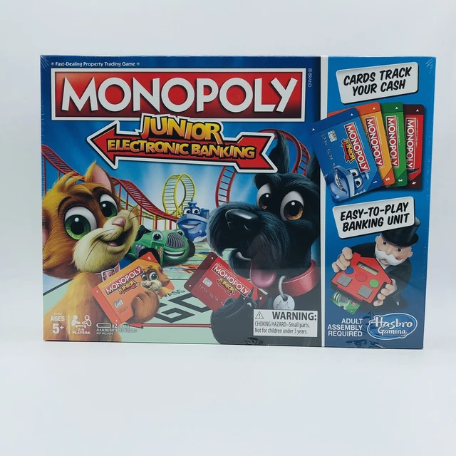HASBRO MONOPOLY JUNIOR Electronic Banking Board Game Ages 5+ New Sealed
