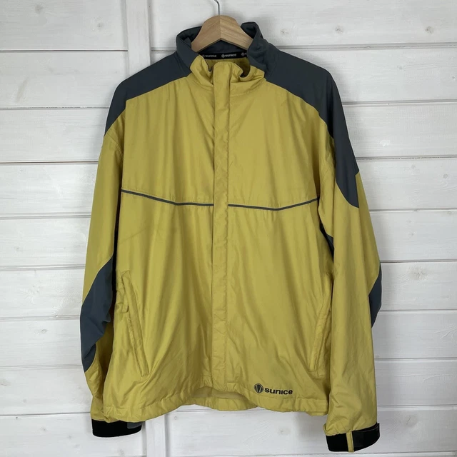 SUNICE TYPHOON JACKET Mens L Large Yellow Waterproof Golf Outdoor Gorpcore 26.70 PicClick UK