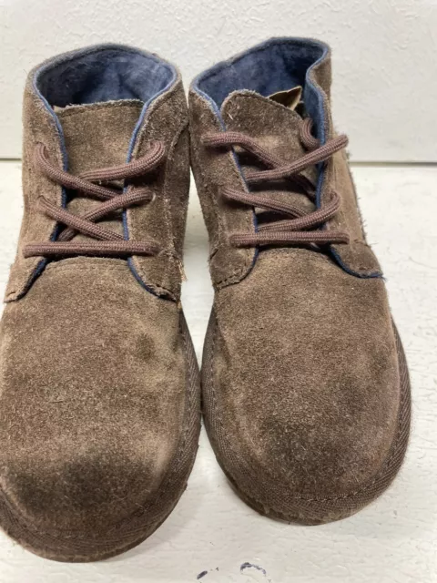 UGG Australia kids lace up brown suede ankle boots shoes size 12 2
