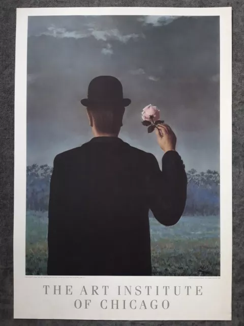 RENE MAGRITTE Double vision vintage stampa poster 1980 CHICAGO limited edition
