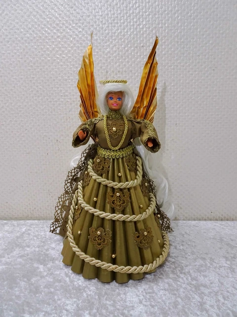 Decorazione Natalizia Grande Angelo - Handgefertigt - 38 CM - Foglia Oro