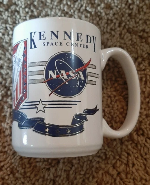 Kennedy Space Center Space Shuttle Coffee Mug Cup NASA Patriotic Eagle Vintage