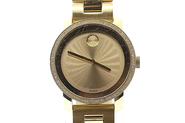 Donna Movado 3600150 Bold Diamante Oro Quadrante Ione-Placcato Acciaio Orologio