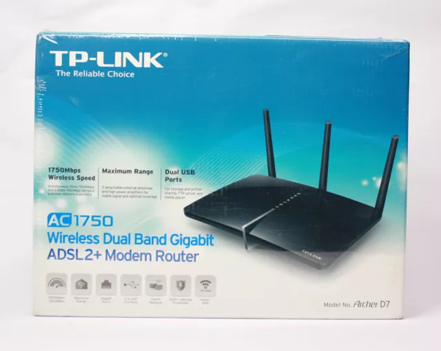 TP-LINK Archer D7 Ac1750 sans Fil Dual Band Gigabit ADSL2+ Modem / Routeur