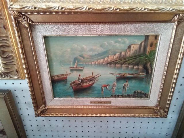 olio su tavola misura misura 20x30 a firma L. Savino