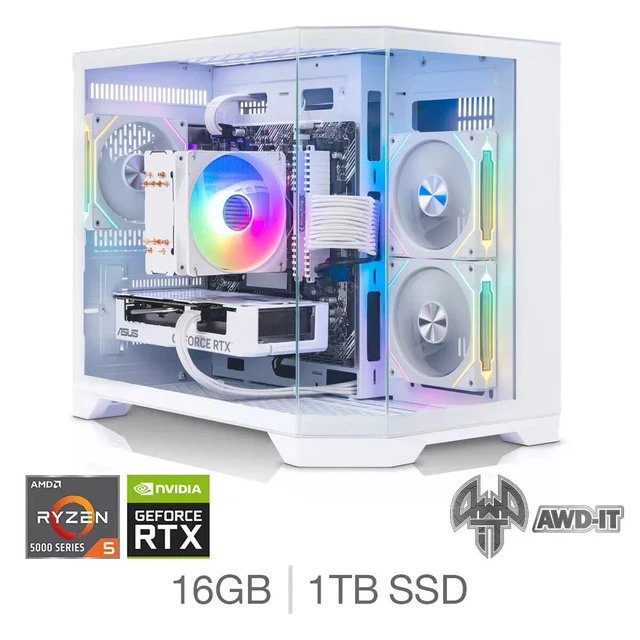 Pc Awdit AWD-IT 5 GAMING Desktop PC, AMD Ryzen 5, 16GB RAM, 1TB SSD, RTX 4060 ...