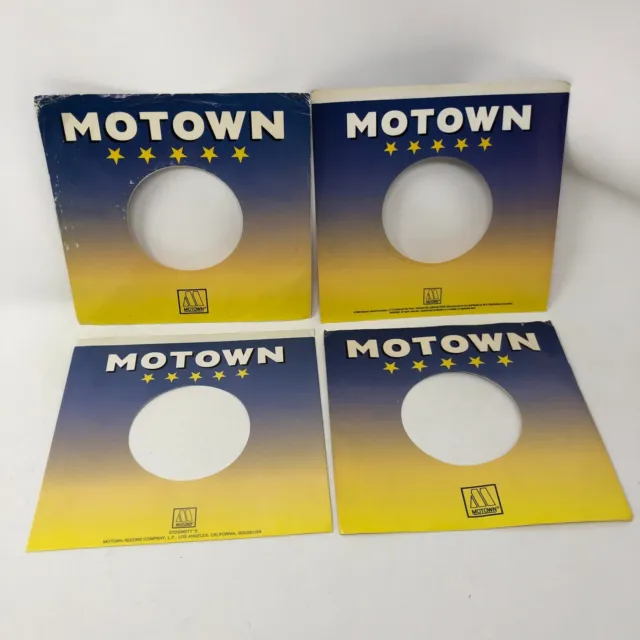 Lot of 4 Motown 45 RPM Company Sleeves - NO DISKS