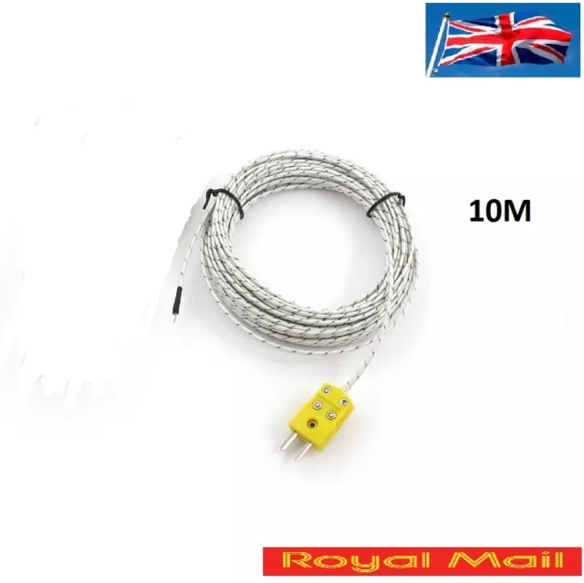 Fil de sonde de capteur de température thermocouple type K -50C à +200C 10M #H78