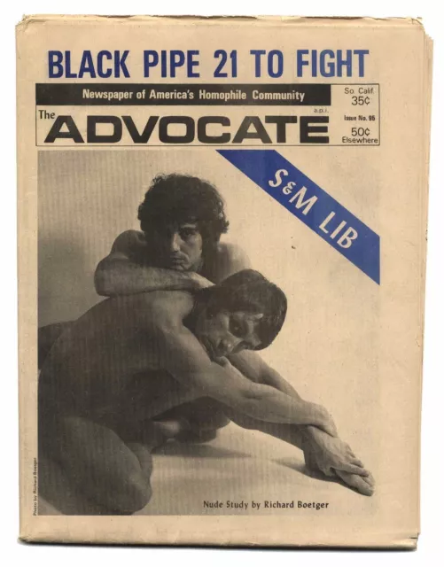 THE ADVOCATE No 95 September 27, 1972 Gay interest magazine/newspaper