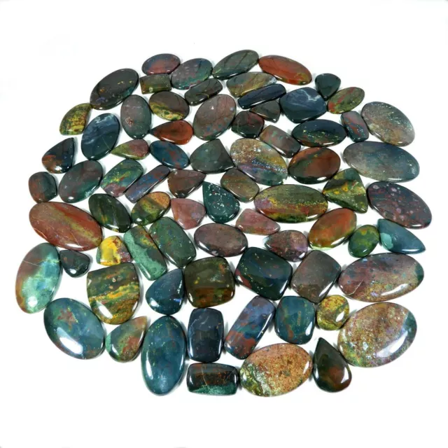 Natural Bloodstone Mix Cabochon Loose Gemstone For Jewelry Making BS