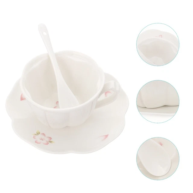 Taza de café de cerámica y platillo latté té tazas de café set ajuste taza
