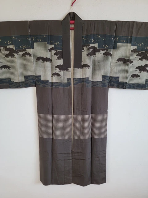 Men's Kinono  juban ,Vintage,  gown, KIMONO Robe,KIMONO jacket,ミ 2