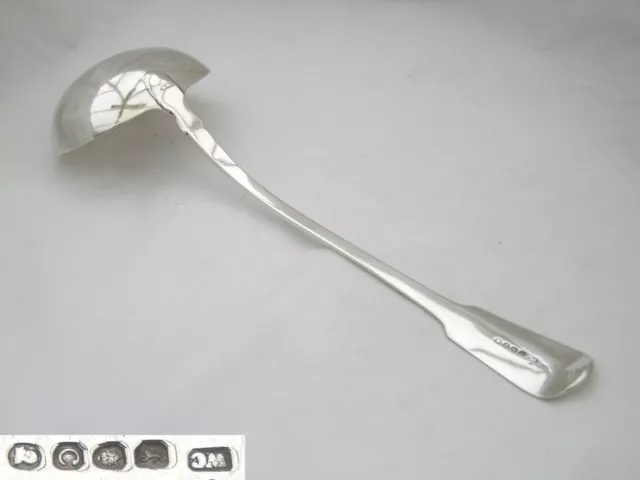 Rare George Iii Hm Sterling Silver Soup Ladle 1818 2