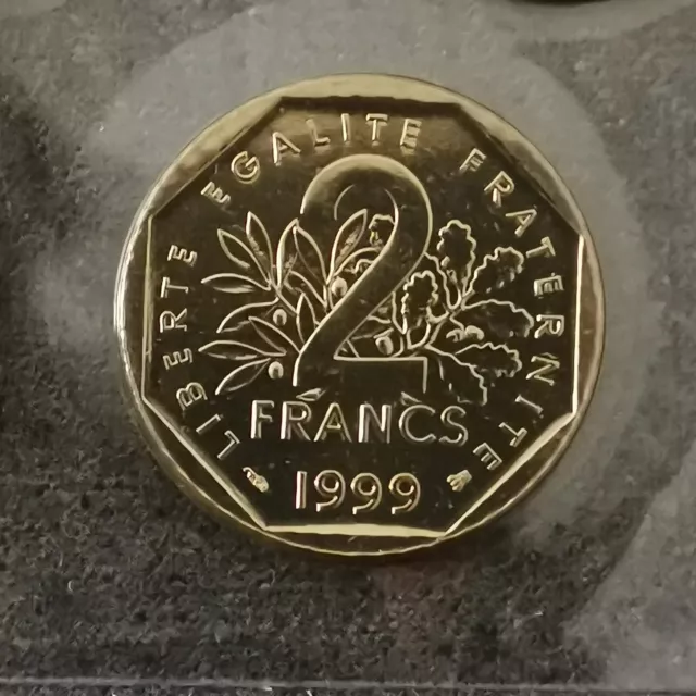 2 Francs 1999 Bu Semeuse 25500 Ex. / Scellee Du Coffret / France