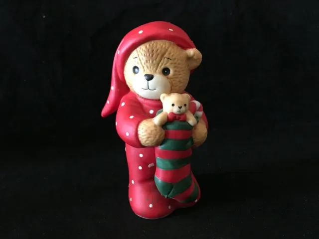 Lucy & Me December Bear Christmas Time Lucy Rigg ENESCO 1985