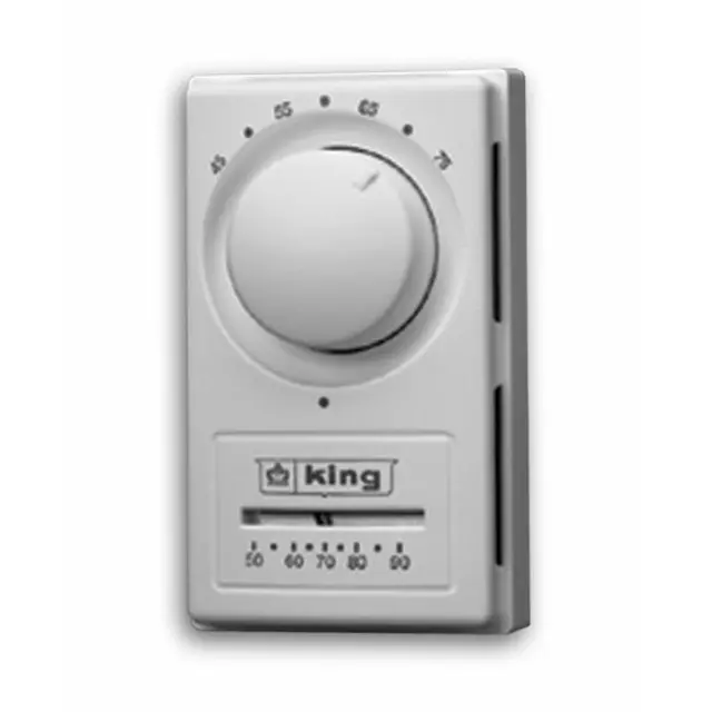 King Electric K601TR Single Pole Wall Stat Thermostat with Thermometer  White...