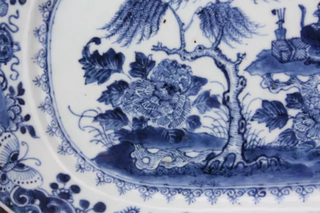 18th Century Chinese Blue and White Meat Dish Qianlong Period 3