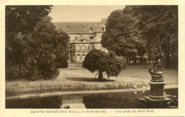 cpa NEUILLY SUR SEINE ste geneviève vue du pont