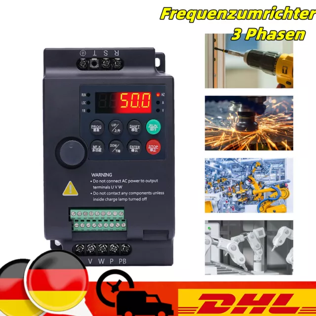 Variable Frequenzumrichter Wechselstrom 3 Phasen Drehstrommotoren 220 V  1,5KW