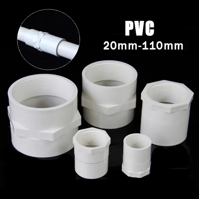 PVC FEMALE THREADED Socket Straight Connector Pipe Fitting 20mm110mm
