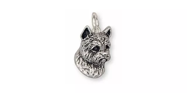 Norwich Terrier Charm Jewelry Sterling Silver Handmade Dog Charm NT4-C