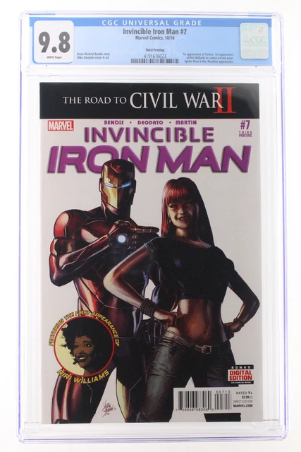 Invincible Iron Man #7 - Marvel 2016 CGC 9.8 1st App of Tomoe. 3rd Printing