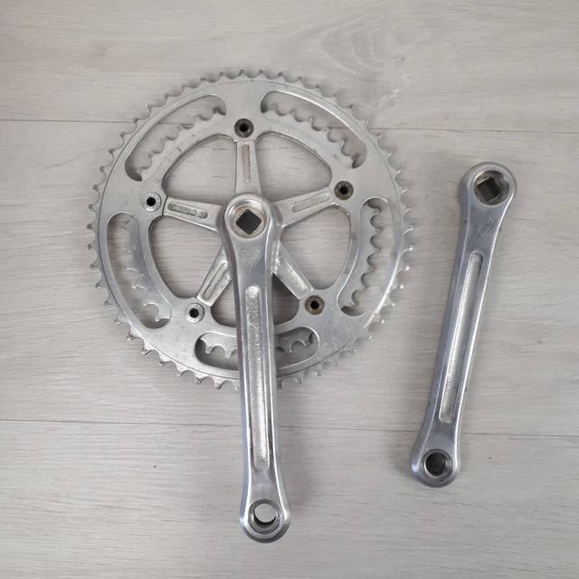 Pédalier Acier Vintage 1940s - France - Filetage 14x125 - Vélo Course