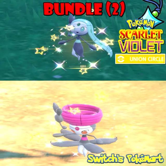 ✨Meloetta Shiny+Normal 6IV✨ Pokemon Scarlet&Violet BUNDLE🚀Fast Mythical  Trade🚀