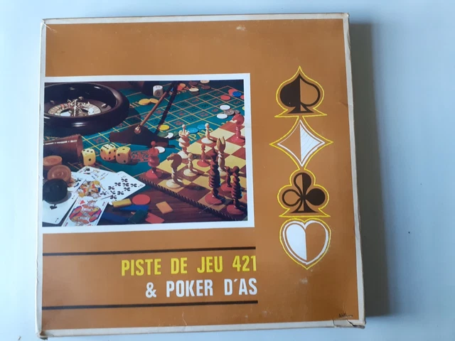 Piste De Jeu Pour Yam, 421, Dés - Diamètre 45 Cm - Inclus 5 Dés Et Jetons - Marque Kim'Play