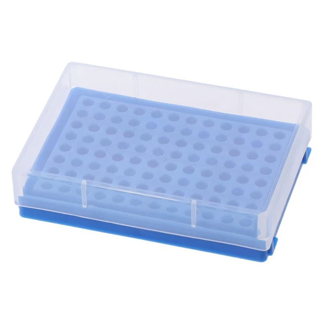 13cm * 9cm * 3cm Rack pour tubes PCR 96 Trous Bandes de plaque PCR  Tubes
