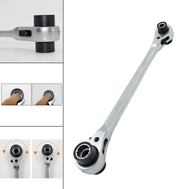 8 in1 Double Head Ratchet Wrench Bidirectional Adjustable Fast Car Repair Tools