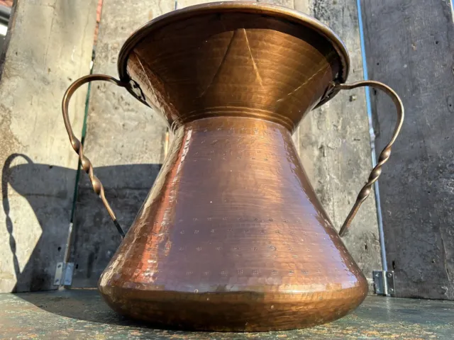 Beautiful Traditional Conca from Abruzzo Italy. Hand Beaten Copper.