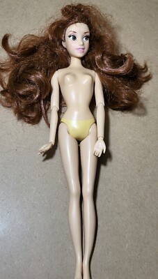 DISNEY PRINCESS Belle Beauty & Beast Barbie Doll Nude, Articulated Arms