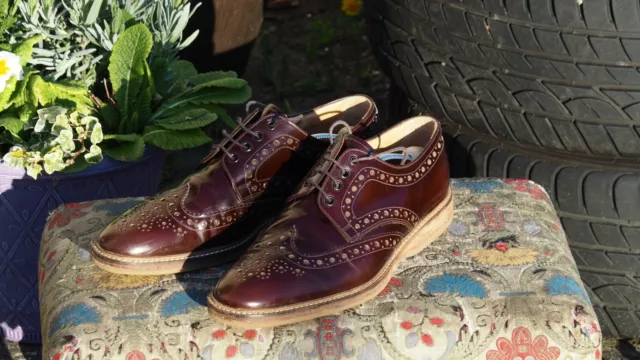 LOAKE SHOES MENS FORMAL High Shine Leather Black 10.5 Hand Made