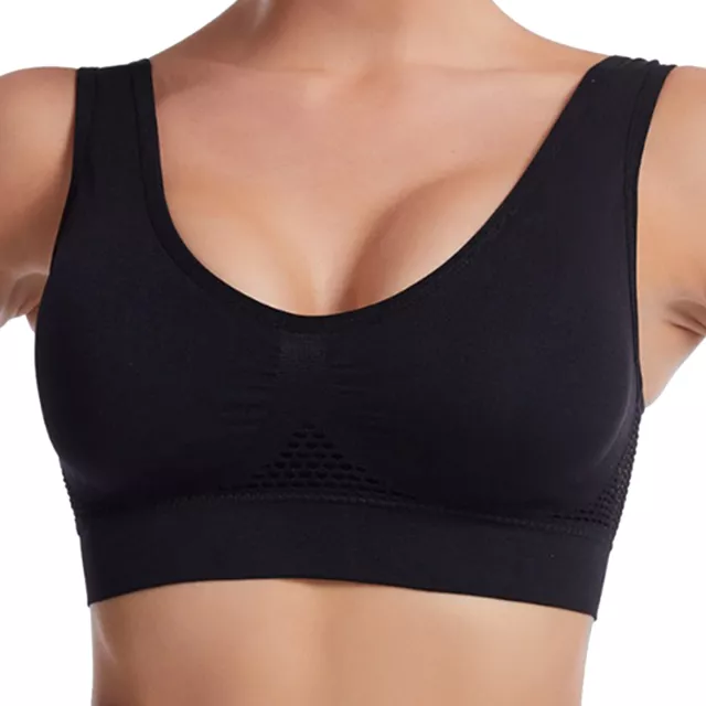 Womens Plus Size Sports Bra Form Bustier Top Breathable Underwear Yoga Gym Bra