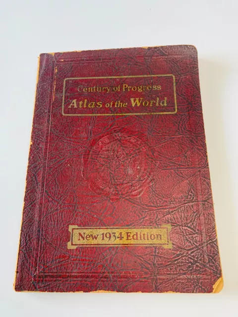 Century Of Progress Atlas Of The World by Lloyd Smith World's Fair Edition Book