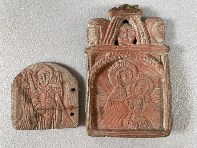 230532 - OLD Ethiopian coptic stone icon - Ethiopia.