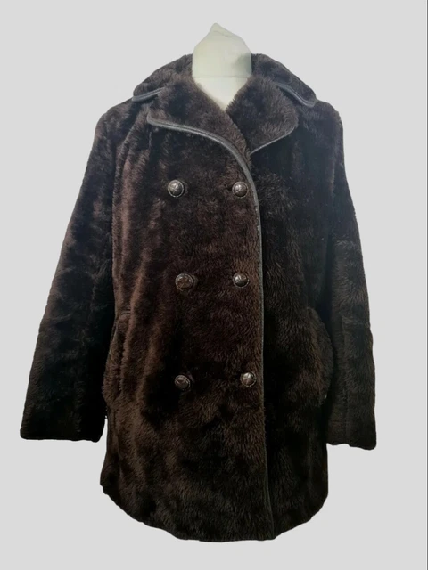 Giacca vintage in pelliccia sintetica Kendall taglia 14 media lunghezza
