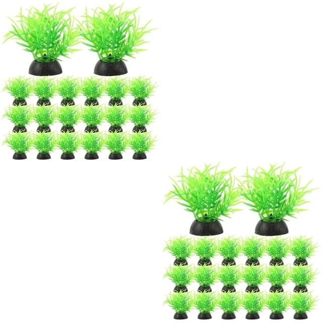 40 Pcs Plastic Aquarium Landscaping Decorations Large Tall Fish Tank Plants